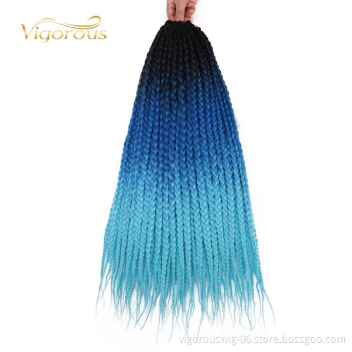 High Temperature Cheapest Long Ombre African Synthetic For Natural Hair Black Thin Twists Hairstyles For Women